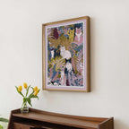Affiche, impression d'art pour décoration murale, Le jardin des chats par Kitty, tailles A1, A2 A3, A4.
