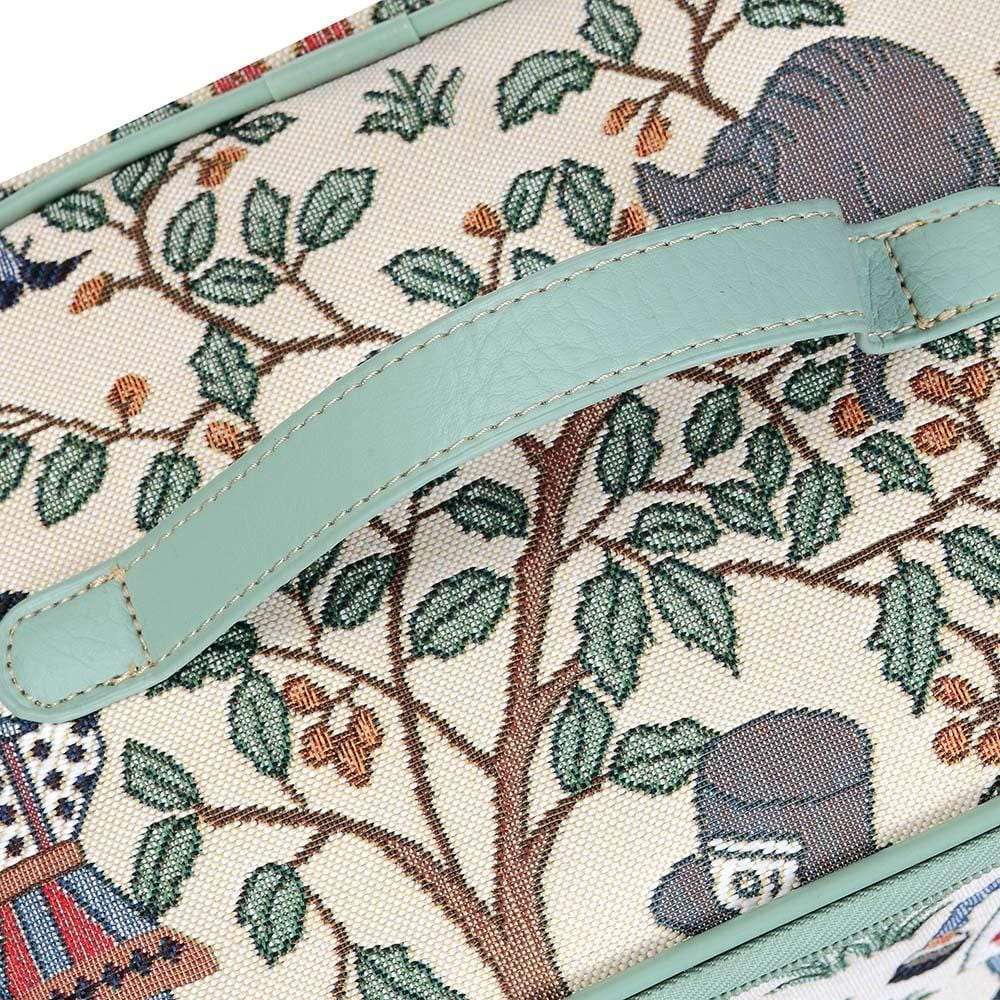 Anse de trousse de toilette en tapisserie Alice au pays des merveilles.
