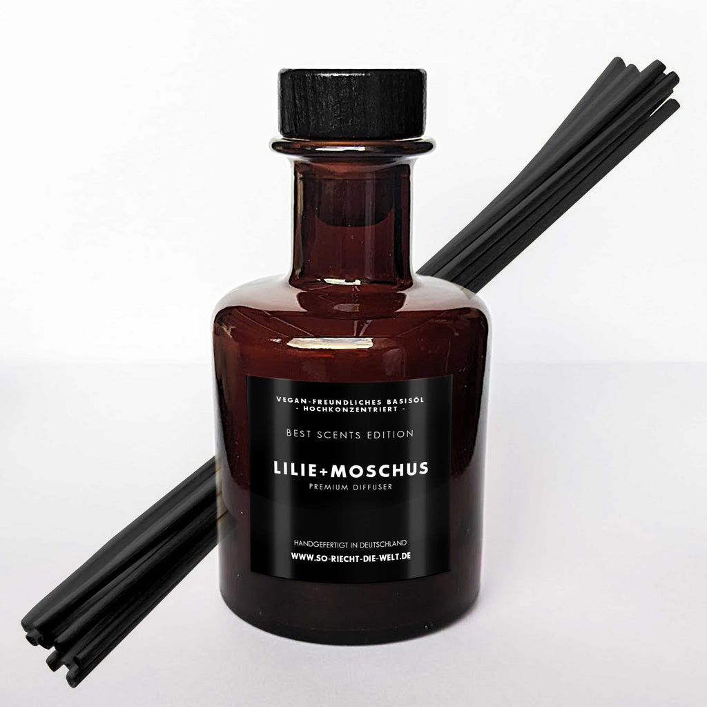 Diffuseur de parfum artisanal, naturel et vegan lys et musc.