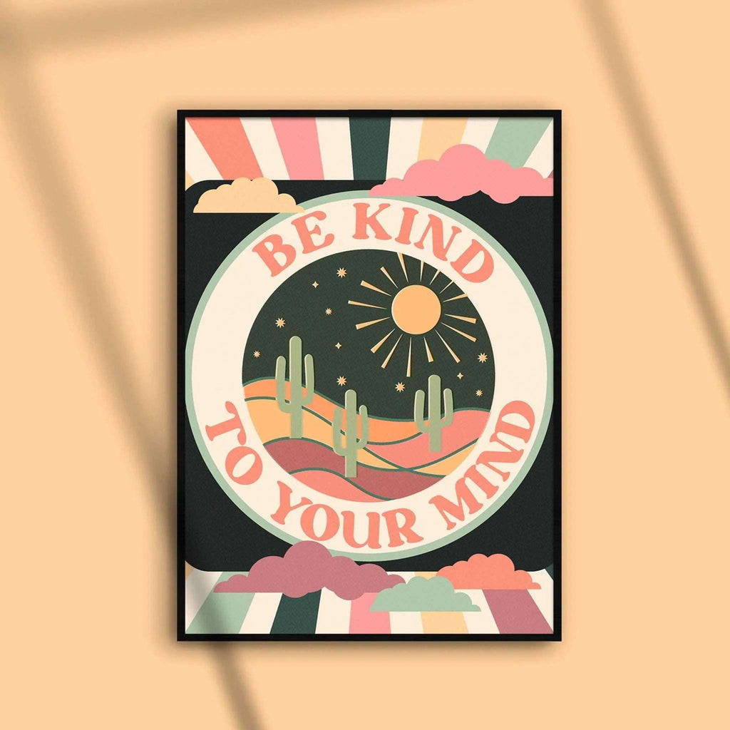 Impression d'art, affiche style vintage à message positif et inspirant.