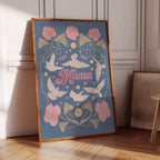 Impression d'art, affiche, illustration de l'amour maternel.