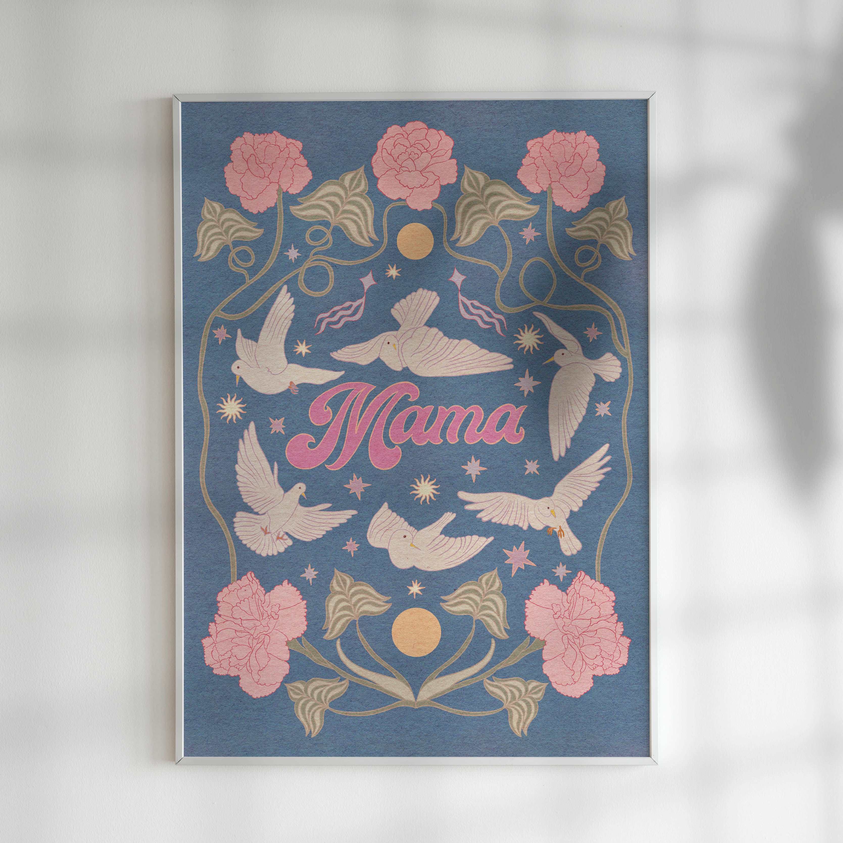 Impression d'art Mama A4 et A3, thème amour maternel.