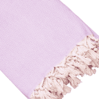 Plaid artisanal turque lilas clair motifs chevrons.