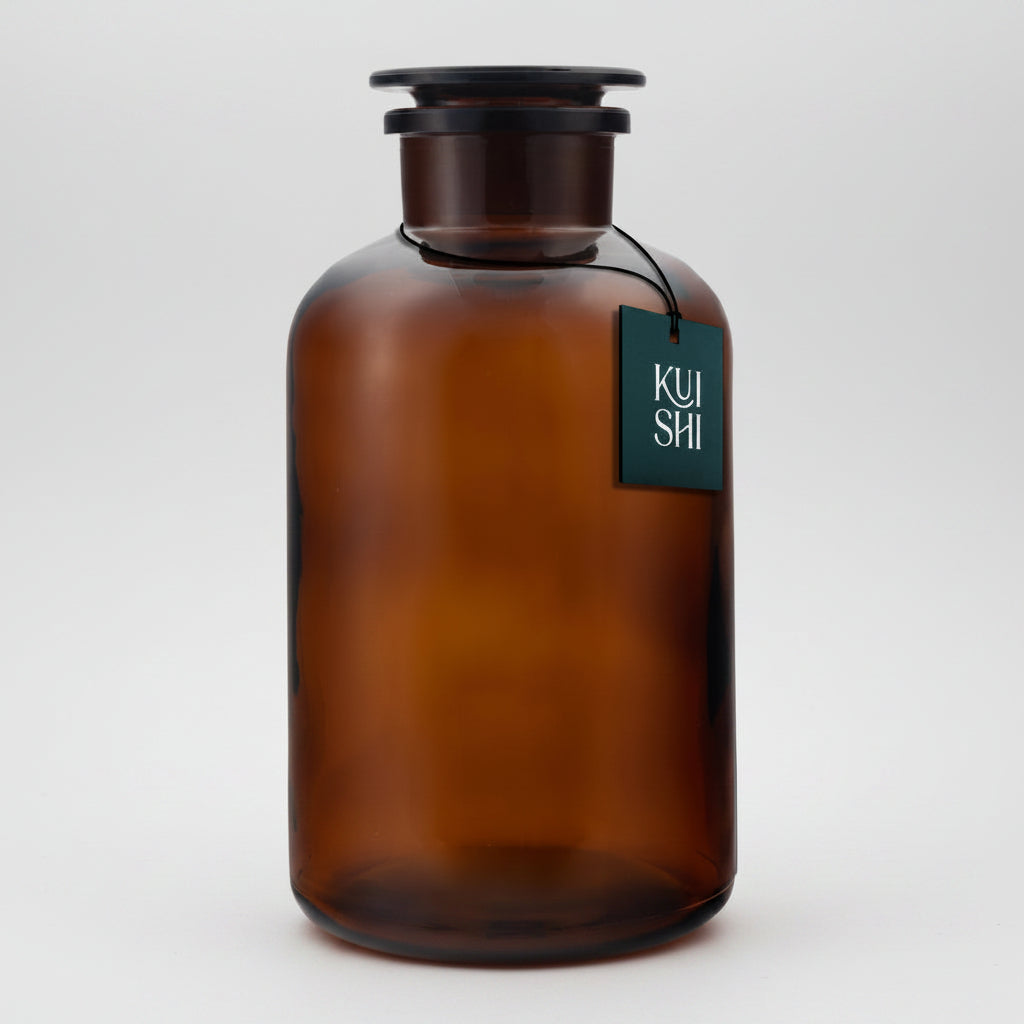 Pot d'apothicaire 2000ml en verre ambré.